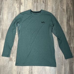 RVCA Mens Green Sport Vent Long Sleeve Shirt
